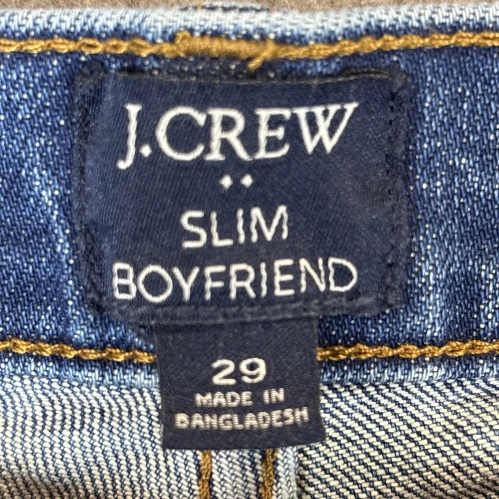 J. Crew Women's Size‎ 29 Slim Boyfriend Straight Leg Jeans Cropped Raw Hem